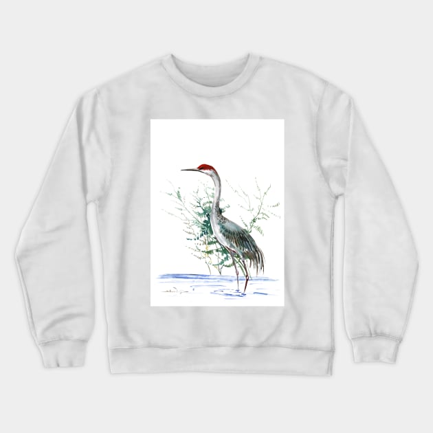 Sandhill Crane Crewneck Sweatshirt by surenart